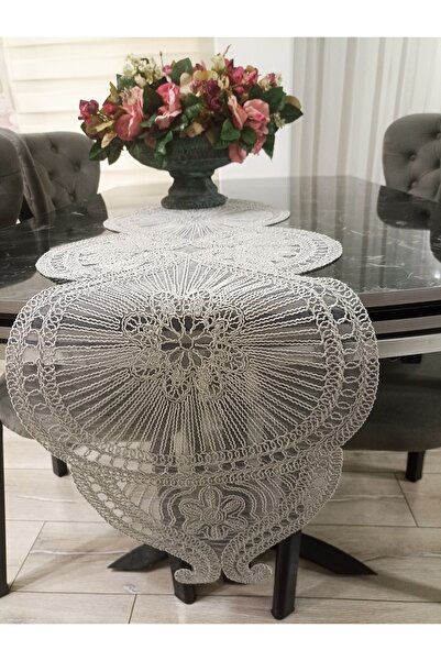 Lavanderi French Lace One-Piece Runner, Table & Coffee Table Cover, Dowery Runner