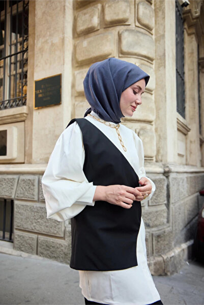 Silk Home Monogram Cotton Silk Scarf - Purple Navy