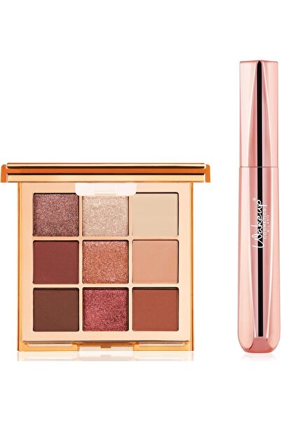 WAKE UP Set cadou Fancy Icon Eye Kit: Mascara volum 01 Black & Paleta fard 9culori, 02 Spicy