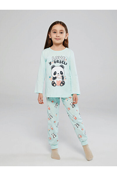 LC Waikiki I Zero Roba Collar Printed Long Sleeve Girls' Pajama Set from Free...