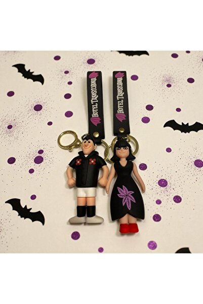 ÇERÇİ MELEK سلسلة مفاتيح فندق ترانسيلفانيا دراكولا ومايفيس مكونة من قطعتين