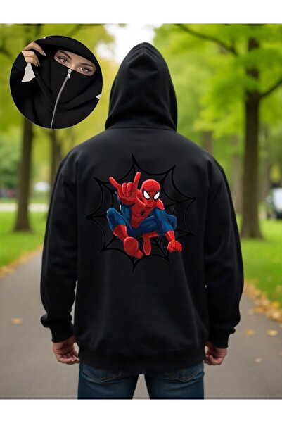 ship master سويت شيرت يونيسكس بقناع النينجا 3 Thread O قصة فضفاضة K بغطاء رأس...