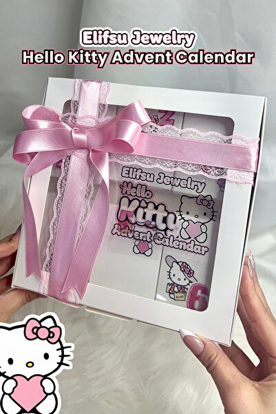 Elifsu Jewelry hello Kitty 6'lı Takı Advent Calendar Hediye Seti - Sürpriz Yı...