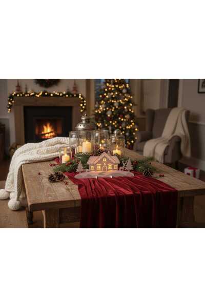 Barstech Çam Ağacı Yılbaşı Hediyelik Atmosfer Işığı Noel Süslemeleri, MUM LED...