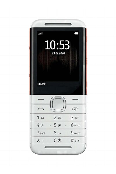 Generic NOKIA 5310 White Red 4G Dual SIM Phone with 8MB RAM and 16MB Storage