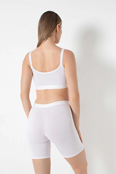 G-BOX White Bamboo Strap Padded Women's Bustier