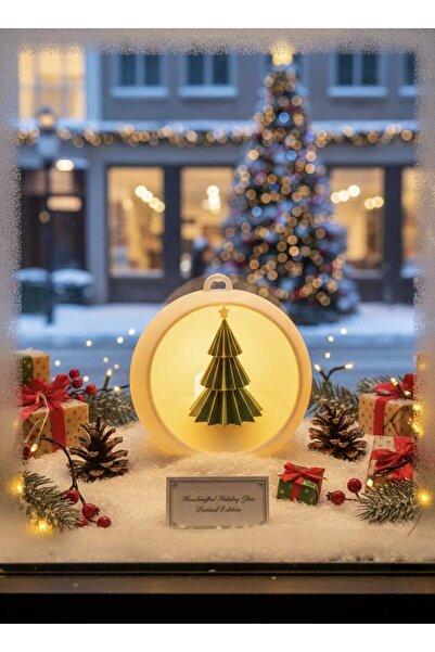 Barstech Çam Ağacı Yılbaşı Hediyelik Atmosfer Işığı Noel Süslemeleri, MUM LED...