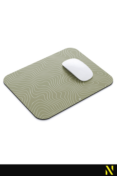 nilizma Khaki Topography Mouse Pad 23 X 19 cm Non-Slip Base Home and Office Use Mouse Pad Mousepad