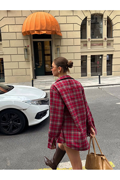 Bak'ap Cămașă de iarnă în carouri maro Premium Trend