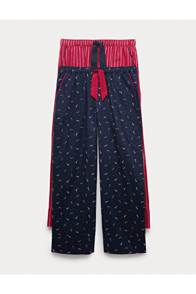 Marks & Spencer 2’li Saf Pamuk Baskılı Pijama Altı