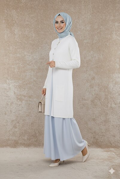 İmran Triko New Season Dizboy Women's Jacket - Beard Yarn, Collar Buttoned, Two Pockets, Casual, for Stylish Outfits