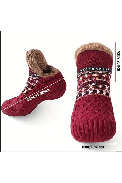 ORGANICYOU Nanji Comfortable and Soft Knitted Socks for Men - Keep Warm in Cold Weather and Non-Slip in Winter(XL)