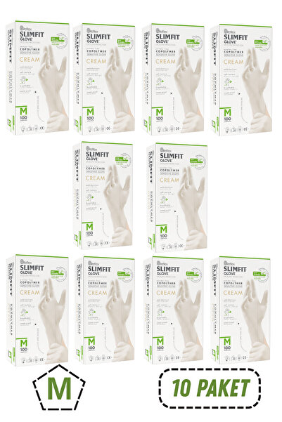 Reflex Slimfit Copolymer Krem Pudrasız Eldiven M Beden 10 Kutu