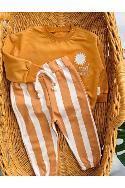 MONVOİ Line Printed Men's Age-Two-Piece Suit