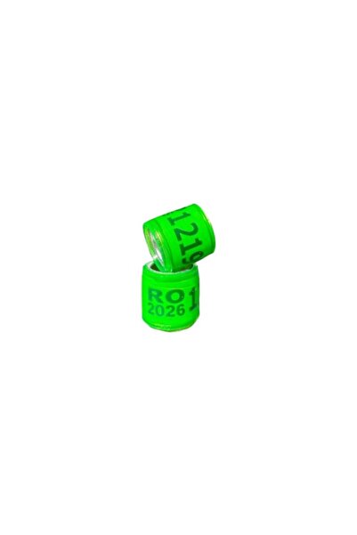 OEM Set of 100 Pigeon Rings 2026 RO, 8mm Aluminum, Green