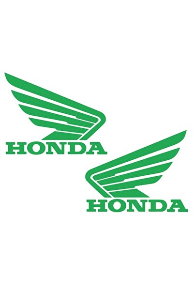 Oracal Set of 2 Honda Logo Wings stickers, 12cm each, green
