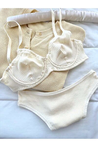 Feruzdesign Yellow Dali Cotton Underwire Suit