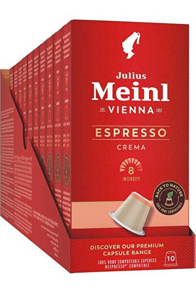 Julius Meinl : Espresso Crema, Nespresso Compatible, 100% biodegradable, 100 Capsules