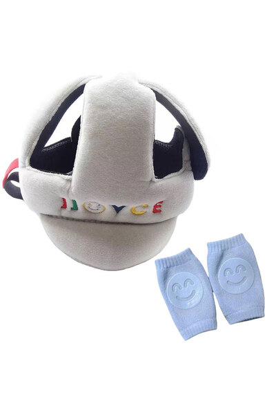 mediLOGIC Set casca antisoc protectie cap si genunchiere bebelusi si copii, a...