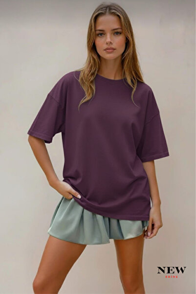 New Shine Μπλουζάκι Unisex oversized χωρίς στάμπα