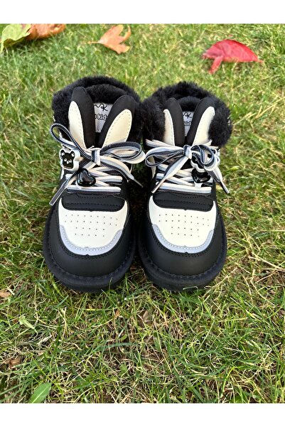 MARCOMEN Rabbit Patterned Girl's Boots with Fur Inside