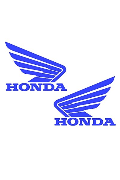 Oracal Set of 2 Honda Logo Wings stickers, 12cm each, blue