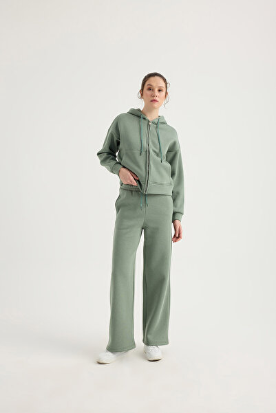 SEVİLEN Basic Fleece-Lined Zip Hoodie Set