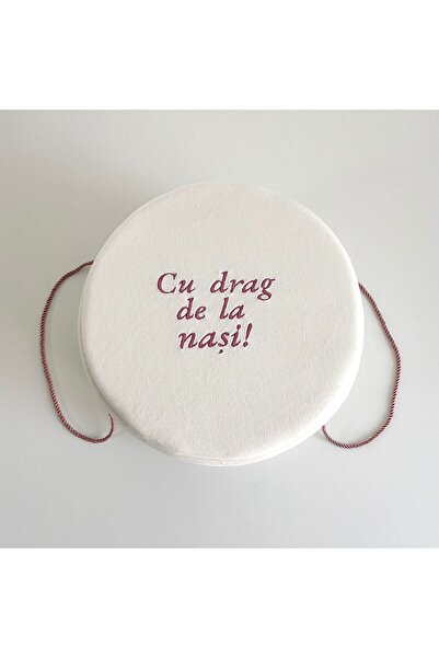 Botez Sponge Embroidery Suitcase Box Powder Pink