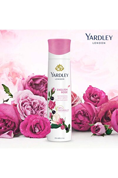 YARDLEY A set including English Rose EDT perfume and body spray 125ml + 150ml (Pack of 2)