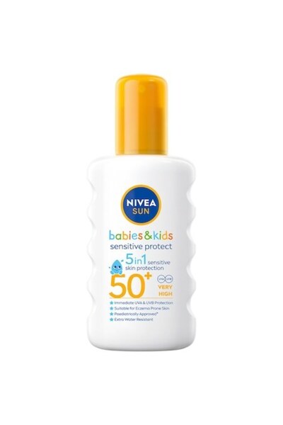 NIVEA SUN Babies & Kids Sensitive Protect 5in1 Sunscreen Spray SPF 50+, 200 ml