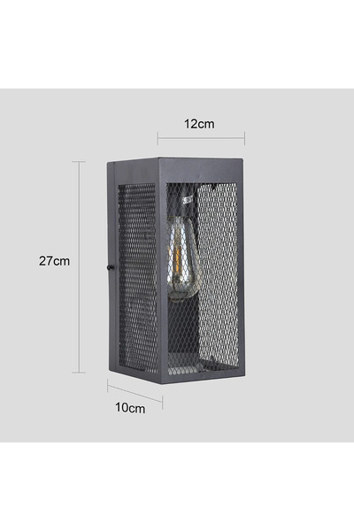 HAMER فانوس جداري أسود – إنارة خارجية واضاءة جدارية