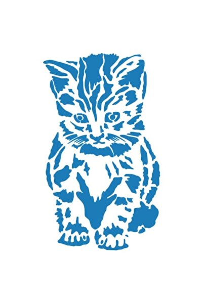 Oracal Cat Sticker, 20cm, blue