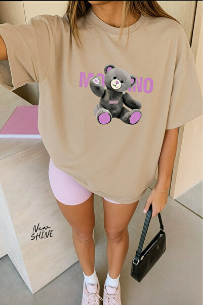 New Shine Morino cu imprimeu supradimensionat tricou