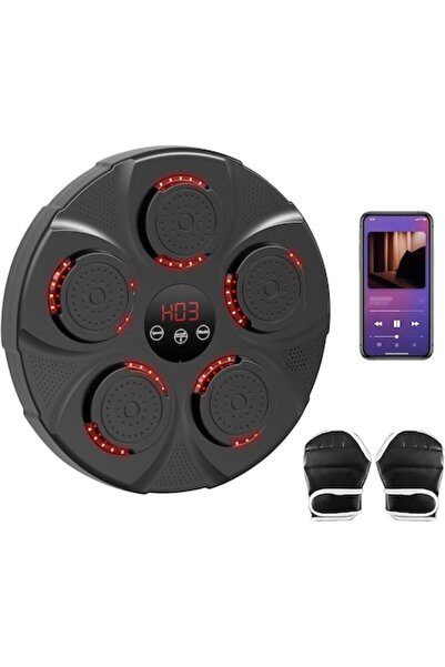 OEM Smart Boxing Bag with LED, Gloves Included, Bluetooth, Digital Display, Speaker, iOS/Android, USB, B