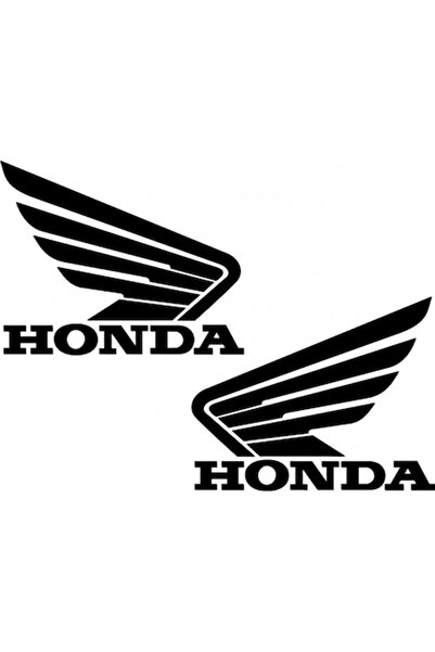 Oracal Set of 2 Honda Logo Wings stickers, 12cm each, black