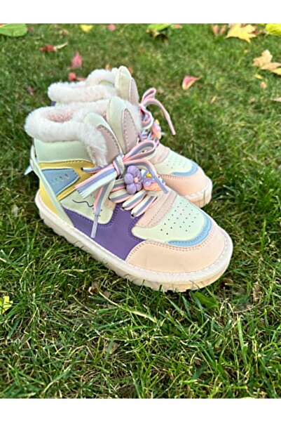 MARCOMEN Marcoki̇ds Girls' Boots with Rabbit Pattern and Fur Inside, Size 27-32