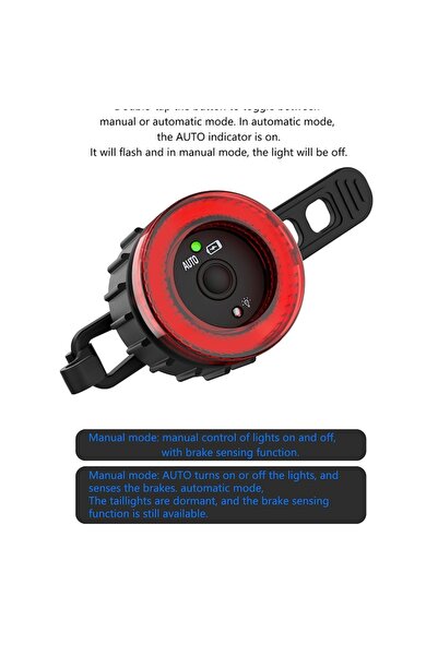 OEM Smart Bicycle Rear Light — Waterproof, 6 Modes, Auto On/Off, Brake & Motion Sensor, USB Rechargeab