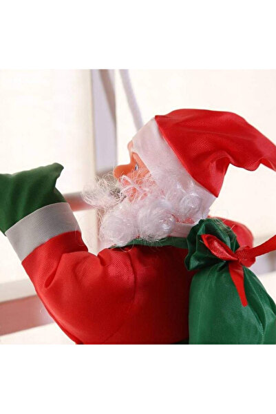 VELORA Christmas Decoration – Santa Claus Climbing Ladder, Multicolor LED, 8 Modes, 25x165 cm