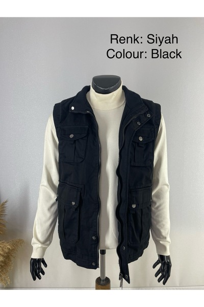 Sadık Collection Dynamo Multi-Pocket Hunter Vest with Fur Inside 4100