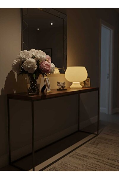 Dropcek eticaret Decorative Modern Relax Table Lamp Warm Light Bedside Lampshade Led Night Light (Lamp Gift)