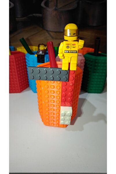 END Design Block Compatible Pen Holder |   Fun Tabletop Organizer Designed with Modular Building Blocks