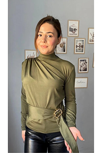 EmcyFiora Kadın Drapeli Sandy Bluz (EmcyFiora)