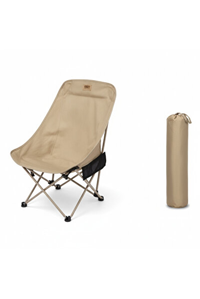 Urbanza Foldable Khaki Outdoor Camping Chair with Carry Bag | Lightweight Portable Chair for Travel & Picnic