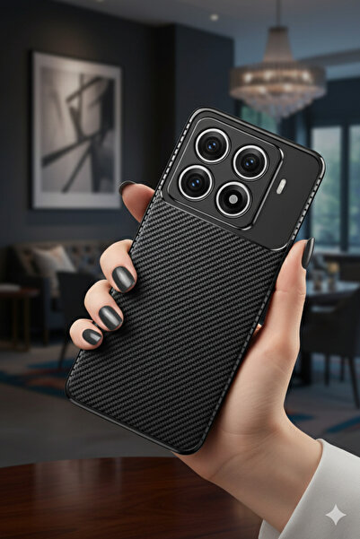 Hatreds Xiaomi Mi 15T Pro Uyumlu Karbon Desenli İnce Darbe Emici Şık Telefon ...