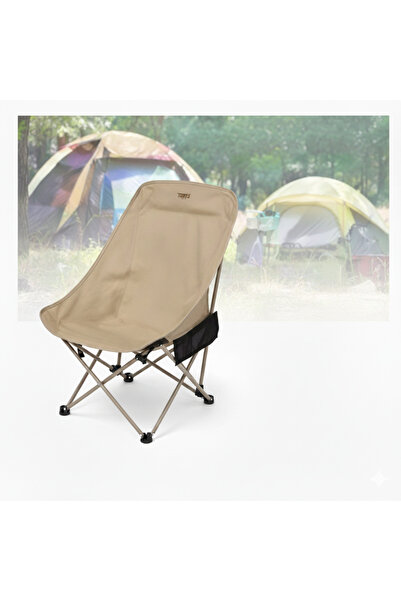Urbanza Foldable Khaki Outdoor Camping Chair with Carry Bag | Lightweight Portable Chair for Travel & Picnic
