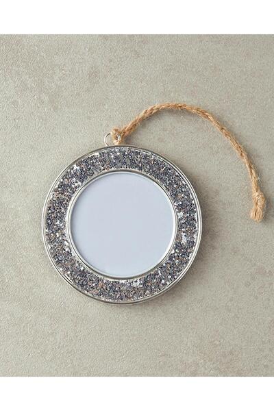 English Home Glitter Framed Metal Christmas Tree Ornament Silver (13.11.2025)