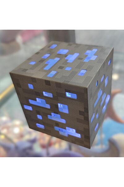 ada çanta kırtasiye Minecraft taş model şarjlı masa/gece lambası AD66203