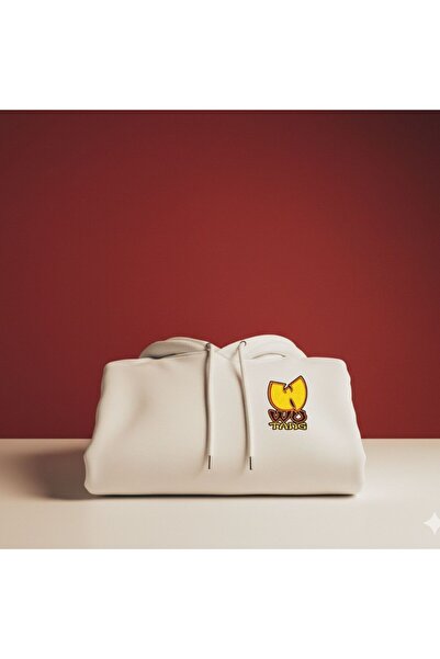 Etoile Studio Unisex White Oversized Hooded Sweatshirt Design Wutang