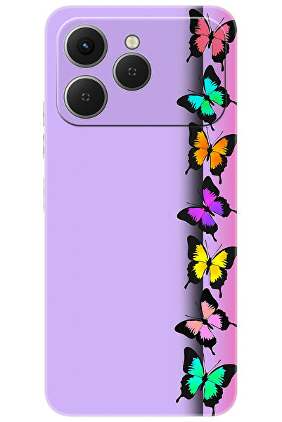 TECNO Spark 40 4G (KM5n) Uyumlu Kılıf Desen Baskılı Silikon Kelebek STK:671 CP-bA5CPaV