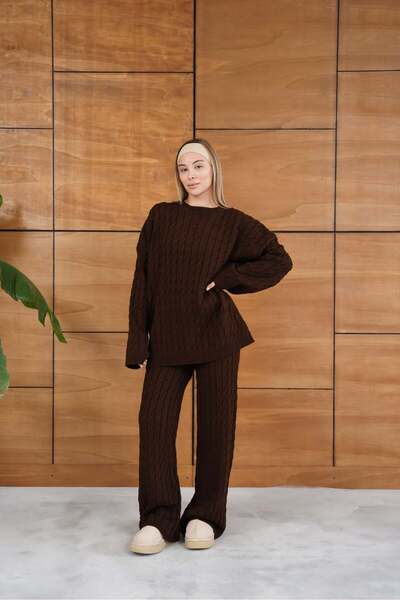 REDMİNA fashion طقم تريكو أساسي قصة فضفاضة